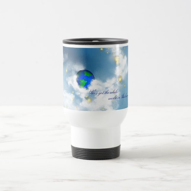 Caneca Térmica O Mundo Inteiro Nas Mãos (Centro)