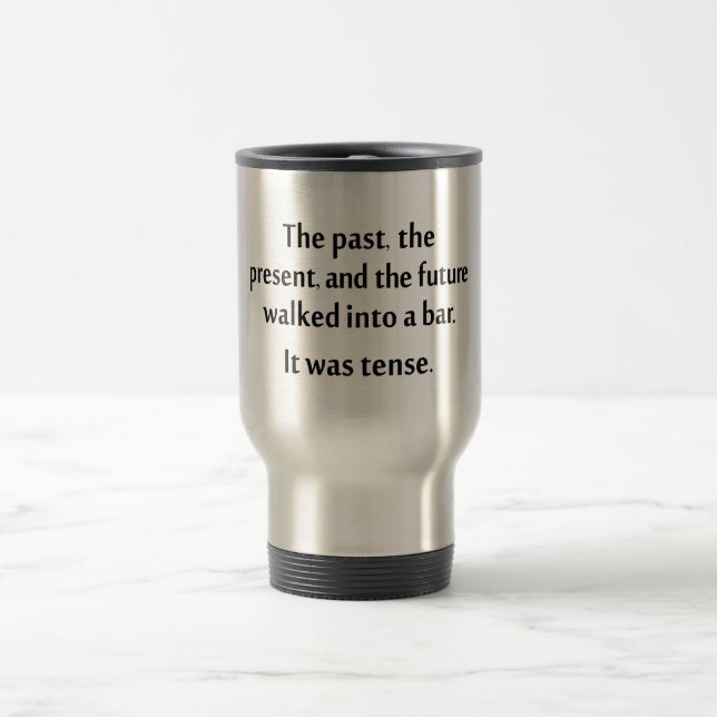 Caneca Térmica O passado, o presente, e o futuro andaram em um (Centro)