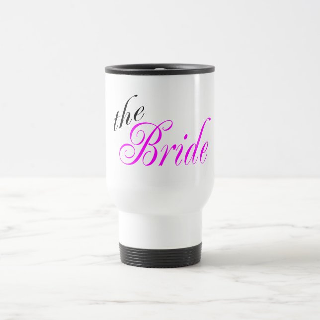 Caneca Térmica O rosa e o preto da noiva (Centro)