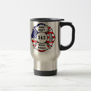 Caneca Térmica O sapador-bombeiro 9/11 nunca esquece 343