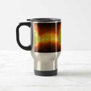 Caneca Térmica O softball de SlipperyJoe no fogo incendiou as fog