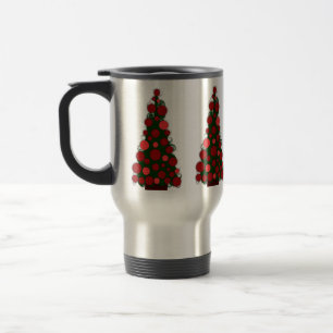 Caneca Térmica O vermelho coloriu o viagem do Natal/caneca da