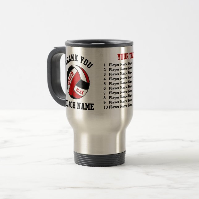 Caneca Térmica O vermelho e o preto personalizaram presentes do (Frente Esquerda)