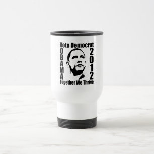 Caneca Térmica OBAMA 2012 mug - escolha estilo e cor