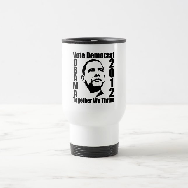 Caneca Térmica OBAMA 2012 mug - escolha estilo e cor (Centro)