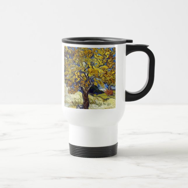 Caneca Térmica Obra-Prima da Arte da Árvore de Amora de Van Gogh (Direita)