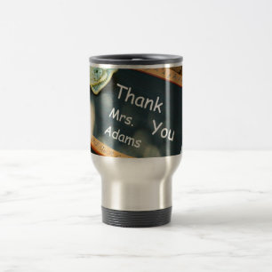 Caneca Térmica Obrigado agredir para o professor com quadro do
