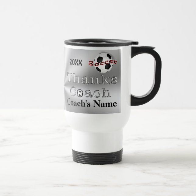 Caneca Térmica Obrigado dos presentes do treinador do futebol (Direita)