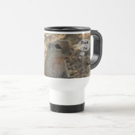 Caneca Térmica Obrigado Gratificação De Foto De Esquilo De Terra
