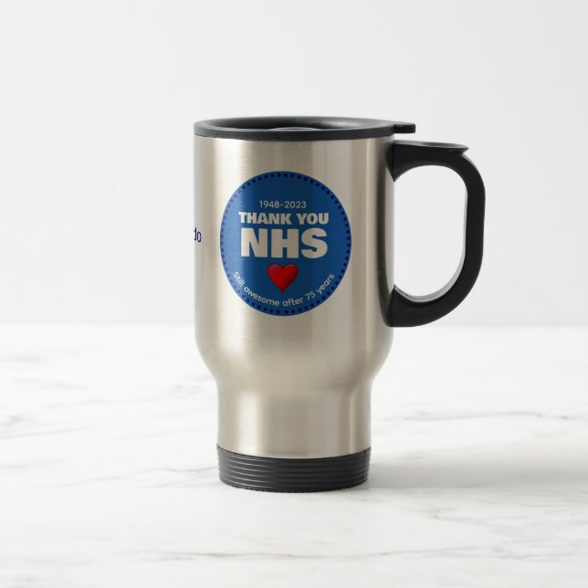Caneca Térmica OBRIGADO NHS A 75 Anos (Direita)