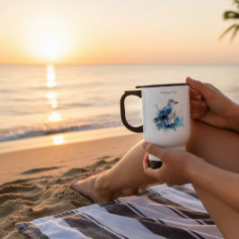 Caneca Térmica Ocean Breeze: Watercolor Seagull