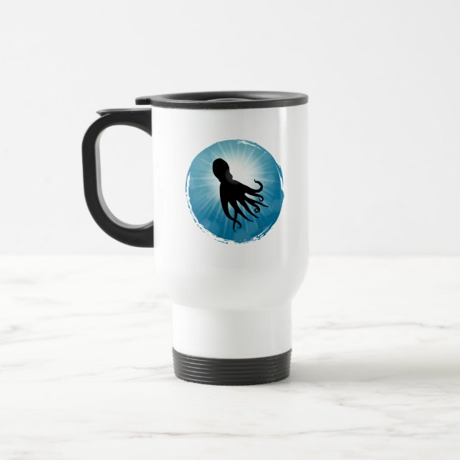 Caneca Térmica Octopus Vida Aquática Submarina (Esquerda)