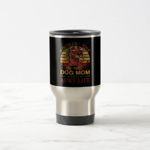 Caneca Térmica Óculos De Dachshund Cachorros Rochosos Mamãe Pre