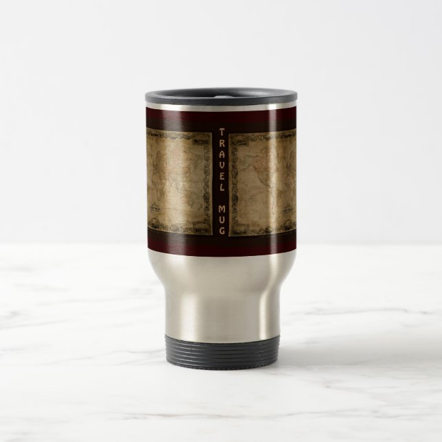 Caneca Térmica Oferta do Designer de Mapa do Velho Mundo (Centro)