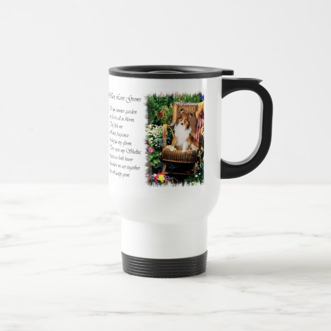 Caneca Térmica Ofertas de arte Shetland Sheepdog (Direita)