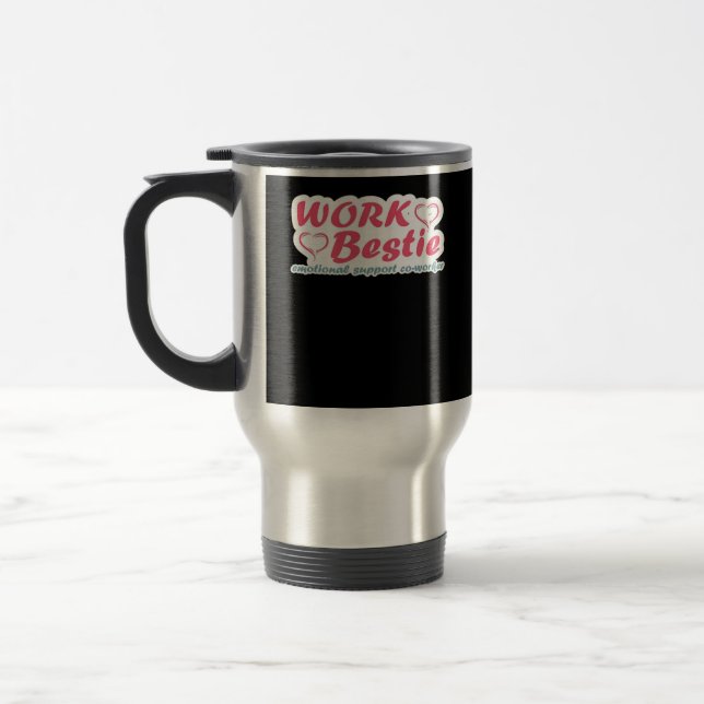 Caneca Térmica Ofertas de Bestie de Trabalho Citação de Ajuda Emo (Esquerda)