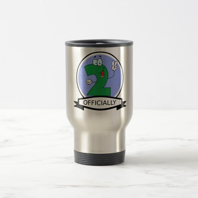 Caneca Térmica Oficialmente 2 Banner de Aniversário (Centro)