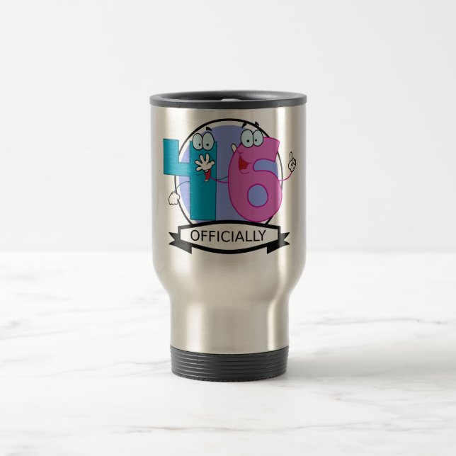 Caneca Térmica Oficialmente 46 Banner de Aniversário (Centro)