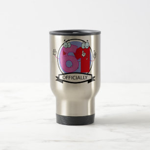 Caneca Térmica Oficialmente bandeira de 61 aniversários