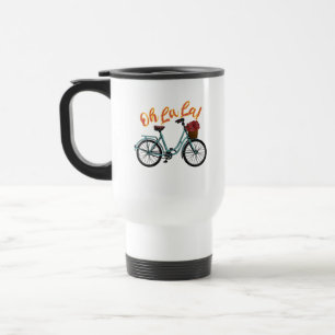 Caneca Térmica Oh La La French Bicycle Engraçada Dizendo Francês