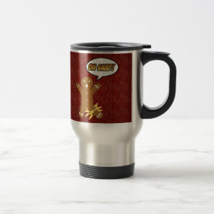 Caneca Térmica Oh pressão! Homem de pão-de-espécie engraçado