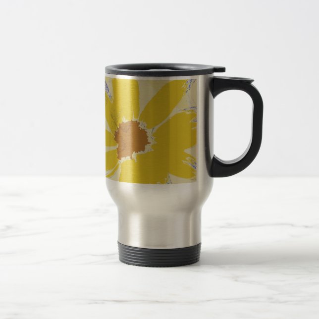 Caneca Térmica Olá, Linda Flor Amarela (Direita)