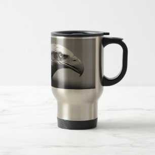 Caneca Térmica Olho de Águia Preto e Branco