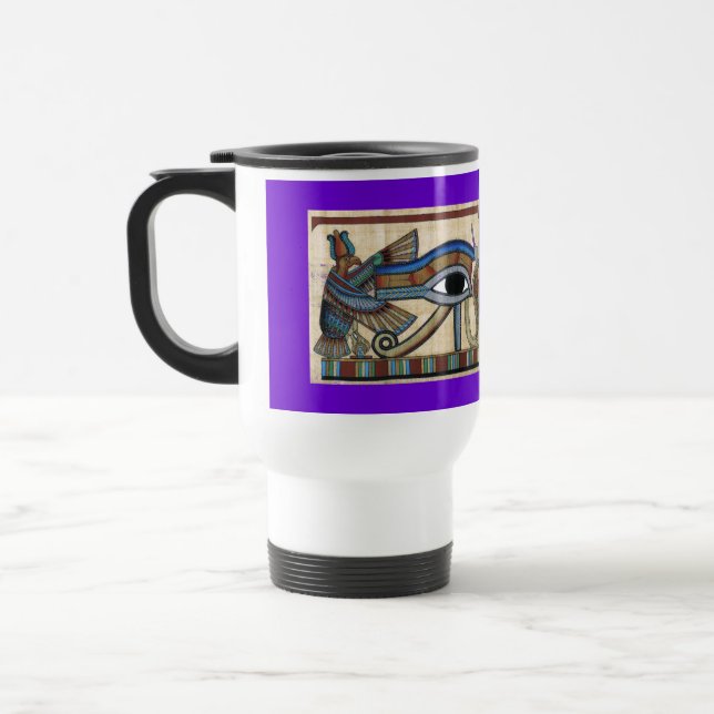 Caneca Térmica Olho de Horus Antigo Egípcio Art Mug (Esquerda)