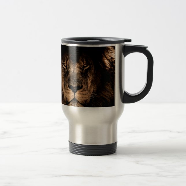 Caneca Térmica olhos íntimos de leão africano (Direita)