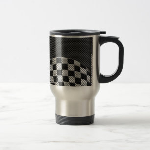 Caneca Térmica Onda de competência Checkered da bandeira do