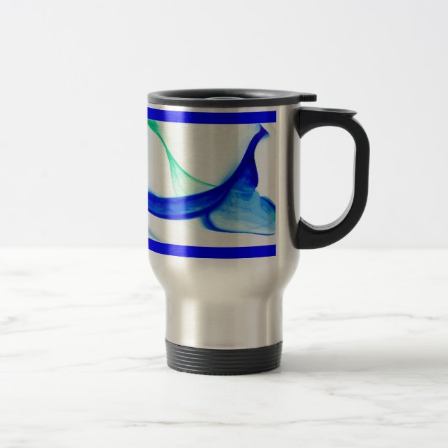 Caneca Térmica Ondas abstrato (Direita)