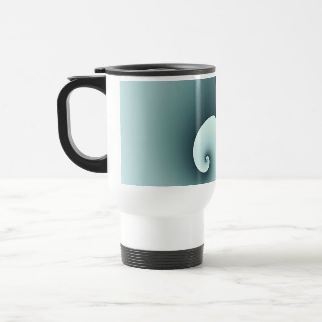 Caneca Térmica Ondas Turquesa (Esquerda)