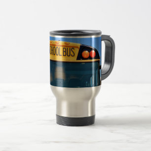 Caneca Térmica Ônibus escolar com luzes âmbar e vermelha