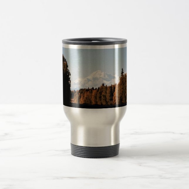 Caneca Térmica Opinião da queda de Denali, o Monte McKinley (Centro)