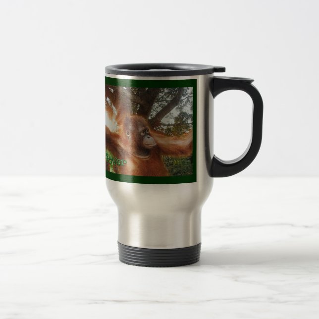 Caneca Térmica Orangutan & Borneo Jungle Wildlife Supporter Mug (Direita)