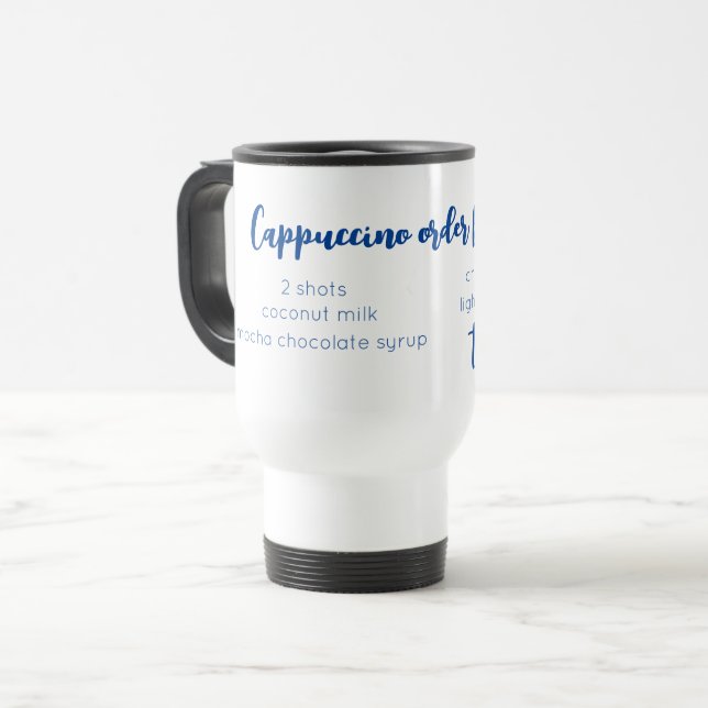 CANECA TÉRMICA ORDEM DE CAFÉ DE AMOR PERSONALIZADA EXPRESSO CAPPU (Frente Esquerda)
