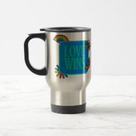 Caneca Térmica Orgulho, amor ganha. Gay arco-íris lgbtq