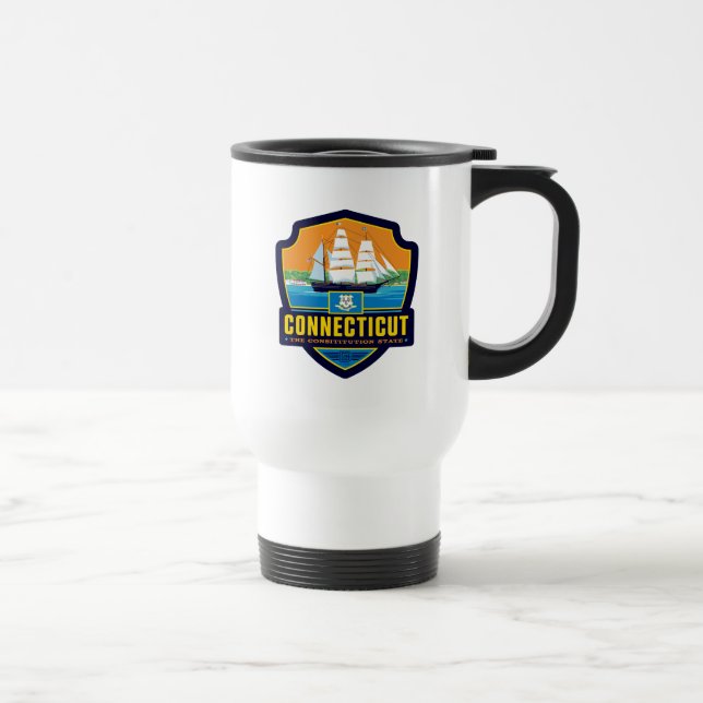 Caneca Térmica Orgulho Estatal | Connecticut (Direita)