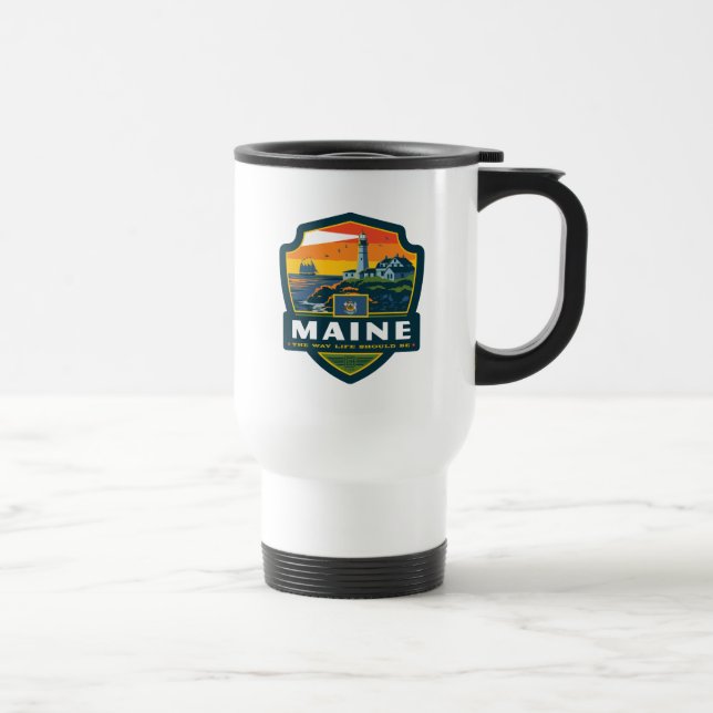 Caneca Térmica Orgulho Estatal | Maine (Direita)