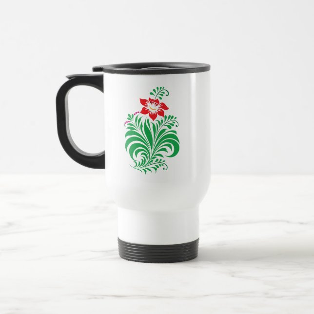 Caneca Térmica Ornamental Floral Flower Design – Elegant (Esquerda)