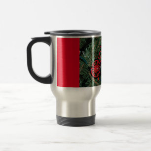 Caneca Térmica Ornamento de Bicicletas em uma Árvore de Natal