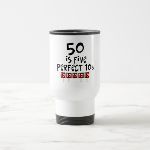 Caneca Térmica os 50th presentes de aniversário, 50 são 5 10s
