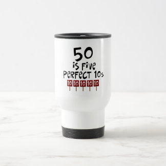 Caneca Térmica os 50th presentes de aniversário, 50 são 5 10s