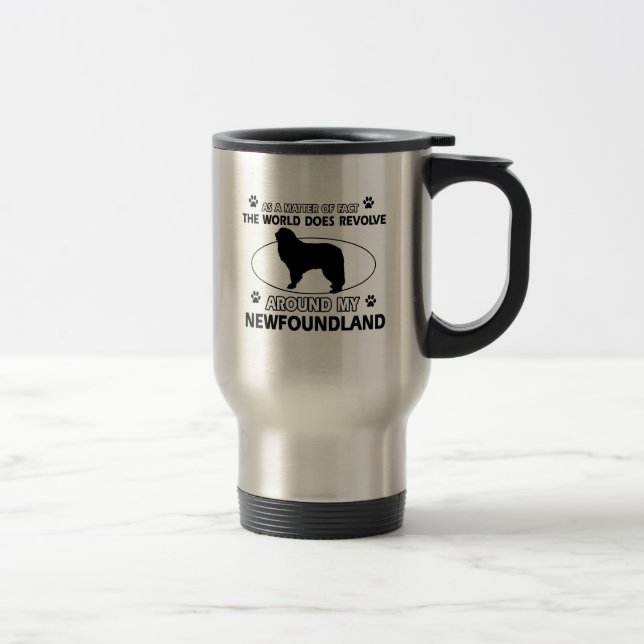 Caneca Térmica Os cães revolvem em torno de meu newfounland (Direita)