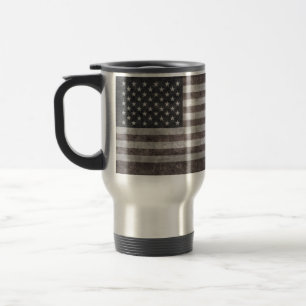 Caneca Térmica Os EUA embandeiram, bandeira americana retro do