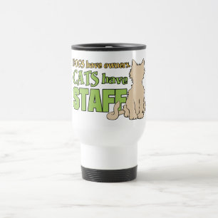 Caneca Térmica OS GATOS TÊM FUNCIONARIOS personalizados