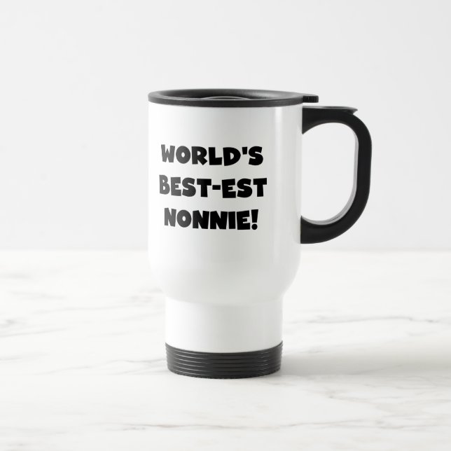 Caneca Térmica Os melhores presentes nonnie do mundo em texto neg (Direita)