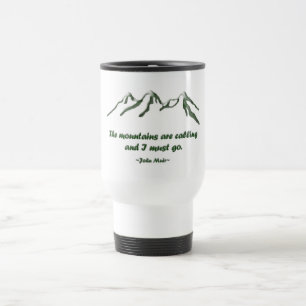 Caneca Térmica Os mtns derrubados neve estão chamando… J Muir