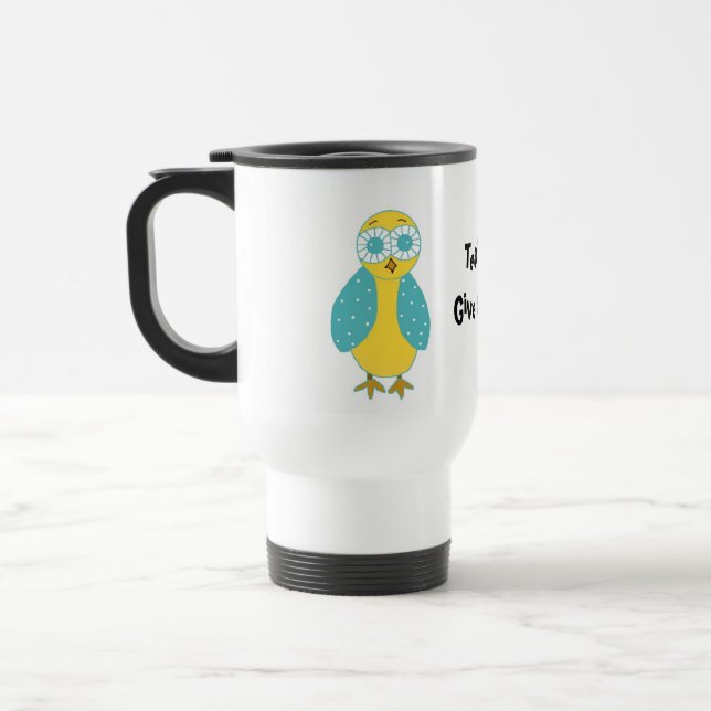 Caneca Térmica Os Professores Dão um Grito - Coruja Fofa (Esquerda)