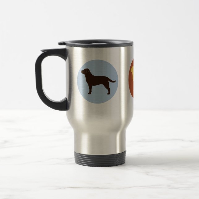 Caneca Térmica Os Retrievers de coleção de laboratório | Labrador (Esquerda)
